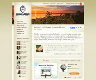 Johnsonandbrownfuneralhome.com(Johnson and Brown Funeral Home) Screenshot