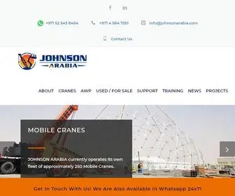 Johnsonarabia.com(JOHNSON ARABIA is a Mobile Crane Rental and Aerial Work Platforms (AWP)) Screenshot