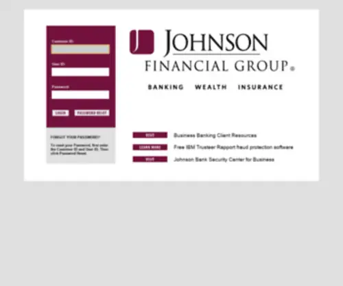 Johnsonbankbusinessgateway.com(Johnsonbankbusinessgateway) Screenshot