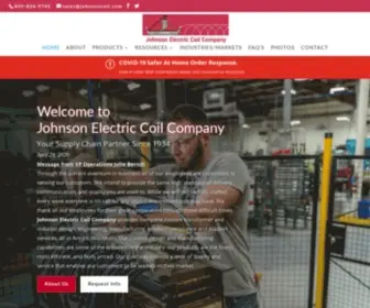 Johnsoncoil.com(Johnson Electric Coil Company) Screenshot
