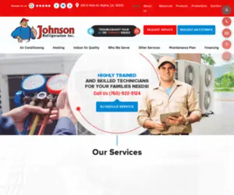 Johnsonrefrigeration.com(Johnson Refrigeration) Screenshot