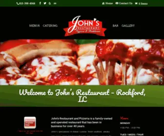 Johnspizzarockford.com(John's Pizza) Screenshot