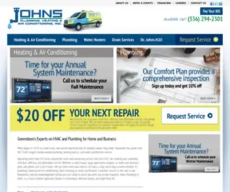 Johnsplumbinghvac.com(Johns Plumbing Heating & Air Conditioning) Screenshot