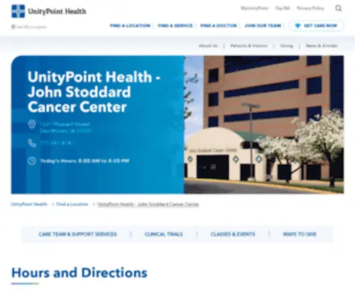 Johnstoddardcancer.org(John Stoddard Center Forefront of Cancer Treatment in Des Moines) Screenshot