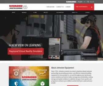 Johnstonequipment.com(Raymond Forklifts) Screenshot