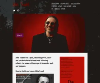 Johntrudell.com(John Trudell) Screenshot