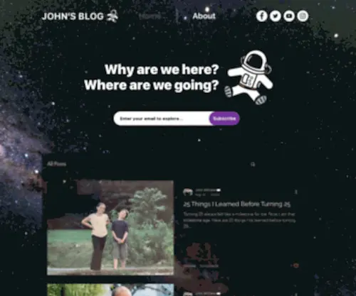Johnwilliams.blog(John's Blog. My name) Screenshot