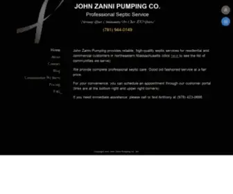 Johnzannipumping.com(Zanni, septic, pumping, cesspool, leaching field, north reading, ma) Screenshot