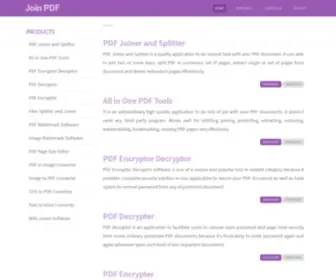 Join-PDF.com(PDF joiner splitter software join split add password protected Adobe Acrobat files concatenate) Screenshot