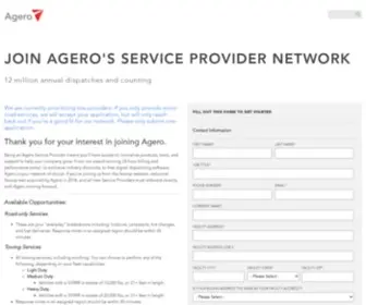 Joinagero.com(Join Agero's Network) Screenshot