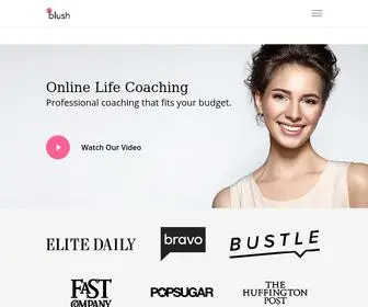 Joinblush.com(Blush Online Life Coaching) Screenshot