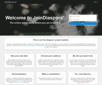 Joindiaspora.com(Diaspora) Screenshot