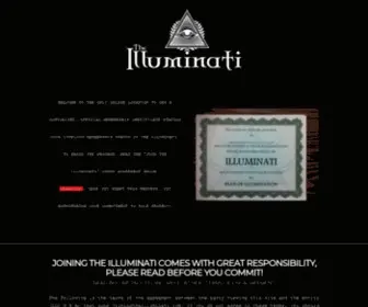 Joiningtheilluminati.com(Join the Illuminati) Screenshot