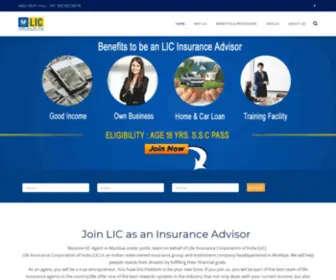 Joinlic.co.in(Work with LIC as Insurance Advisor) Screenshot