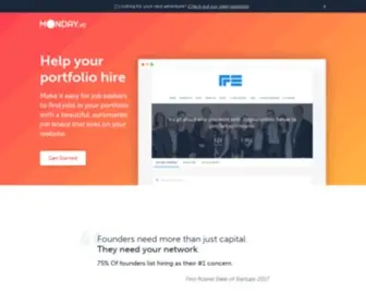 Joinmonday.com(Help your portfolio hire) Screenshot