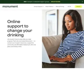 Joinmonument.com(Online Alcohol Treatment & Recovery Program) Screenshot