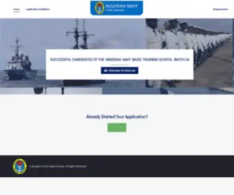 Joinnigeriannavy.com(Nigerian Navy e) Screenshot