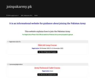 Joinpakarmy.pk(For Online Registratin Please Visit Official) Screenshot