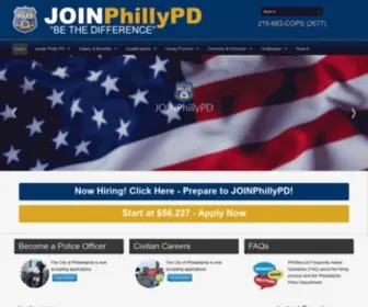 Joinphillypd.com(Join The Philadelphia Police Department) Screenshot