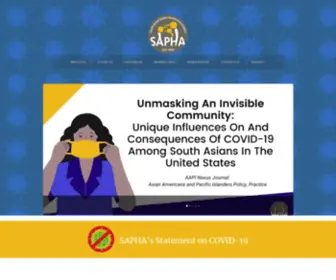 Joinsapha.org(South Asian Public Health Association) Screenshot
