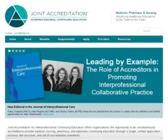 Jointaccreditation.org(Joint Accreditation for Interprofessional Continuing Education) Screenshot