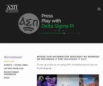 Jointexasdsp.com(Delta Sigma Pi) Screenshot