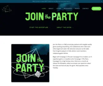 Jointhepartypod.com(Join the Party) Screenshot