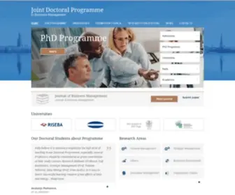 JointpHD.eu(Joint Doctoral Programme in Business Management) Screenshot