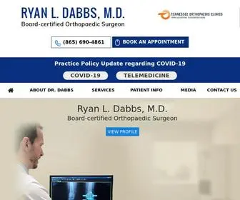 Jointreplacementknoxville.com(Dr Ryan Dabbs) Screenshot