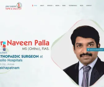 Jointsurgeryspecialist.com(Dr. Naveen Palla) Screenshot