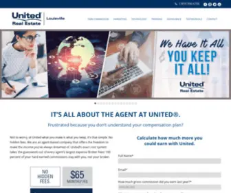 Joinunitedrealestatelouisville.com(100% Real Estate Commission) Screenshot