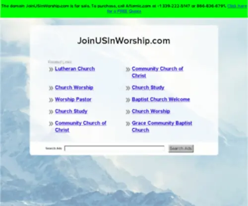 Joinusinworship.com(Joinusinworship) Screenshot