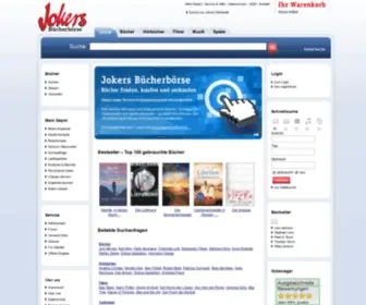 Jokers-Buecherboerse.de(Antiquarische und gebrauchte Bücher kaufen und verkaufen) Screenshot