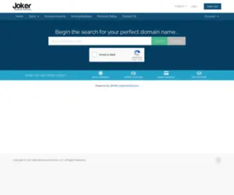 Jokerwebhosting.com(Joker Business Solutions) Screenshot