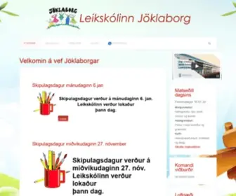 Joklaborg.is(Leikskólinn Jöklaborg) Screenshot