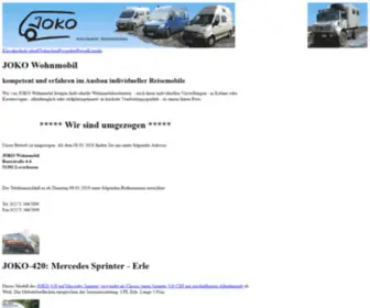 Joko-Wohnmobil.de(JOKO Wohnmobil ist ein Ausbau Hersteller von Reisemobilen und Camping Bussen) Screenshot