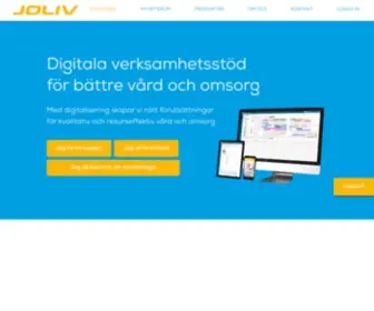 Joliv.se(Digitala verksamhetsstöd för bättre vård och omsorg) Screenshot