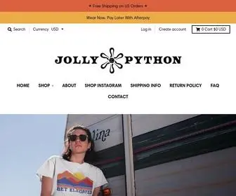 Jollypython.com(Vintage Inspired Brand) Screenshot