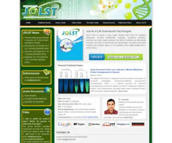 Jolst.net(Journal of Life Sciences and Technologies (JOLST)) Screenshot