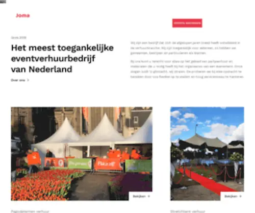 Jomaverhuur.nl(Alles voor uw feest) Screenshot