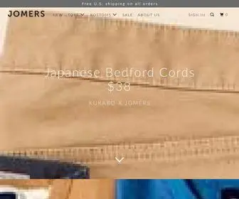 Jomers.com(Jomers Premium Menswear) Screenshot