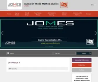 Jomesonline.com(Journal of Mixed Methods Studies) Screenshot