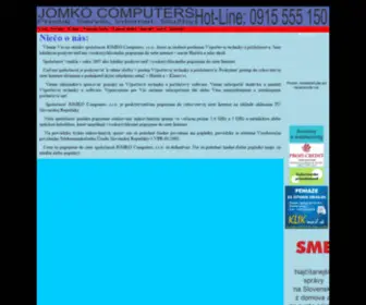 Jomkocomputers.sk(JOMKO Computers) Screenshot