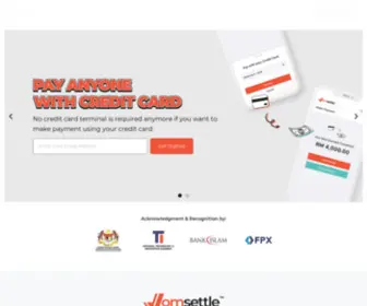 Jomsettle.com(Pay Virtually Anyone with Credit Card) Screenshot