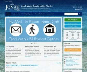 Jonahwater.com(Jonah Water Special Utility District) Screenshot