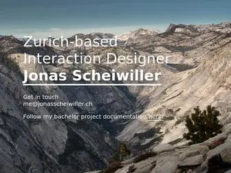 Jonasscheiwiller.ch(Interaction Designer) Screenshot