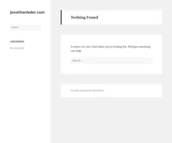 Jonathanleder.com(Social media engagement) Screenshot