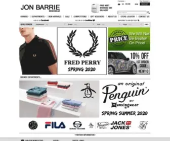 Jonbarrie.co.uk(Designer Menswear from Jon Barrie) Screenshot