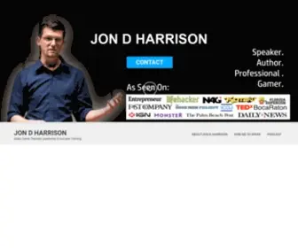 Jondharrison.com(Video Game Themed Leadership & Success Training) Screenshot