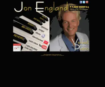 Jonengland.com(Jon England Official Website for Piano Showman in USA) Screenshot